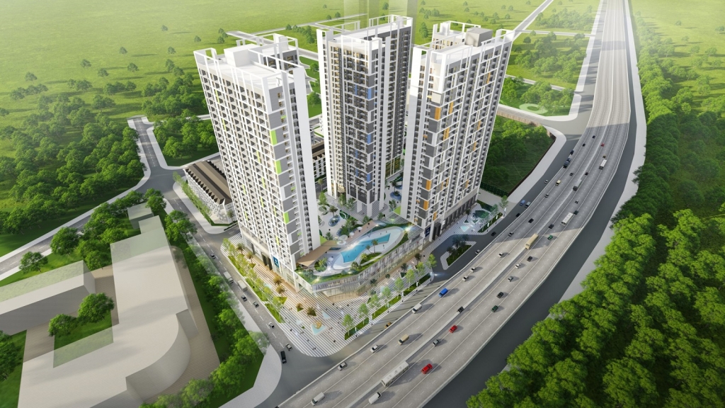 Phối cảnh Nhà ở xã hội Hacinco Nguyễn Xiển