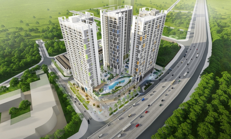 Phối cảnh Nhà ở xã hội Hacinco Nguyễn Xiển